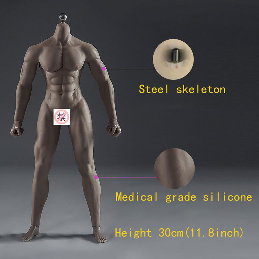 Super Flexible Male Seamless Body with Stainless Steel Ball Joints, 28 Points Articulations, for 1/6 Scale Action Figure