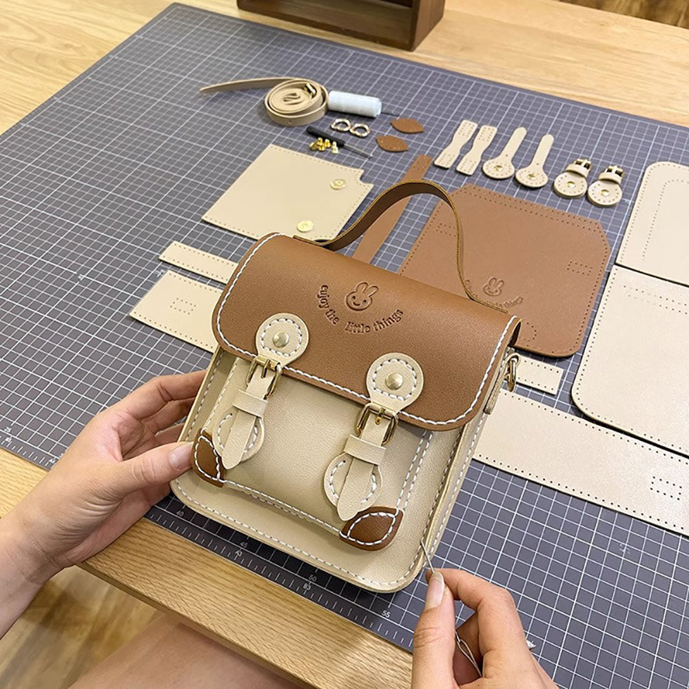 DIY Toy Craft Kit Handmade Handbag Assemble Inclined Shoulder Bag Fashion Cute Gift for Kid Girl Girlfriend Woman