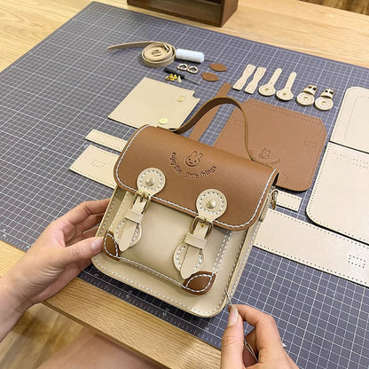 DIY Toy Craft Kit Handmade Handbag Assemble Inclined Shoulder Bag Fashion Cute Gift for Kid Girl Girlfriend Woman