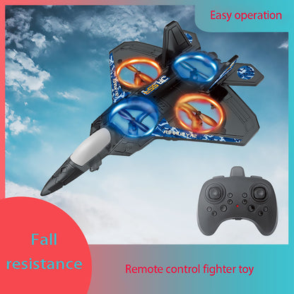 F-22 Fighter Jet Stunt Drone – 4 Brushless Motor RC Quadcopter with LED Lights, Auto Flip, One-Key Takeoff/Landing – Crash-Proof EPP Foam – Perfect for Beginners & Teens 14+