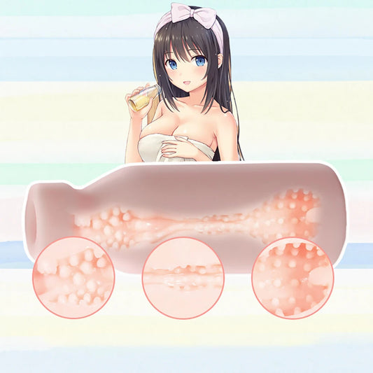 زجاجة الحليب لعبة الجنس للرجل الموزه TPE لينة الذكور الاستمناء المهبلي مقلوب قالب لعبة الكبار