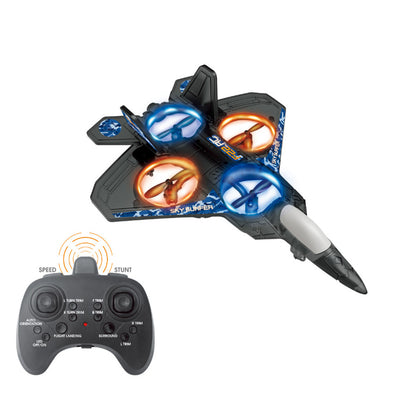 F-22 Fighter Jet Stunt Drone – 4 Brushless Motor RC Quadcopter with LED Lights, Auto Flip, One-Key Takeoff/Landing – Crash-Proof EPP Foam – Perfect for Beginners & Teens 14+