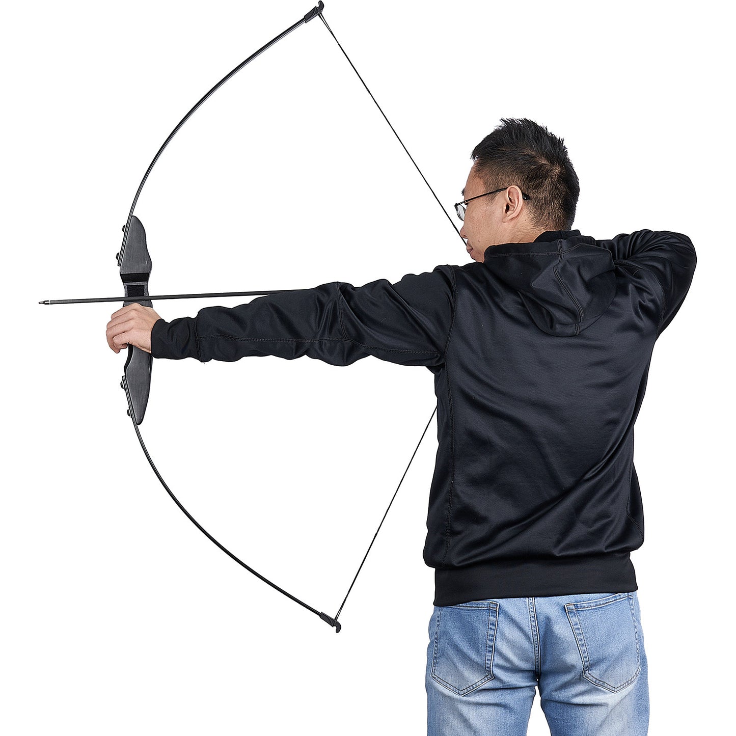 130cm Beginner Recurve Bow Set - 30/40 lb Draw Weight Ambidextrous Archery Kit with Fiberglass Limbs & Wood Riser | Includes Arrows, Quiver, Arm Guard | Hunting & Target Practice