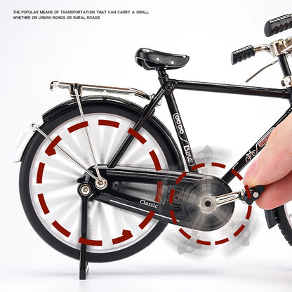 لعبة دراجة كلاسيكية بمقياس 1:10 مصنوعة من خليط معدني، هدية للأطفال، تجميع نماذج، هواية