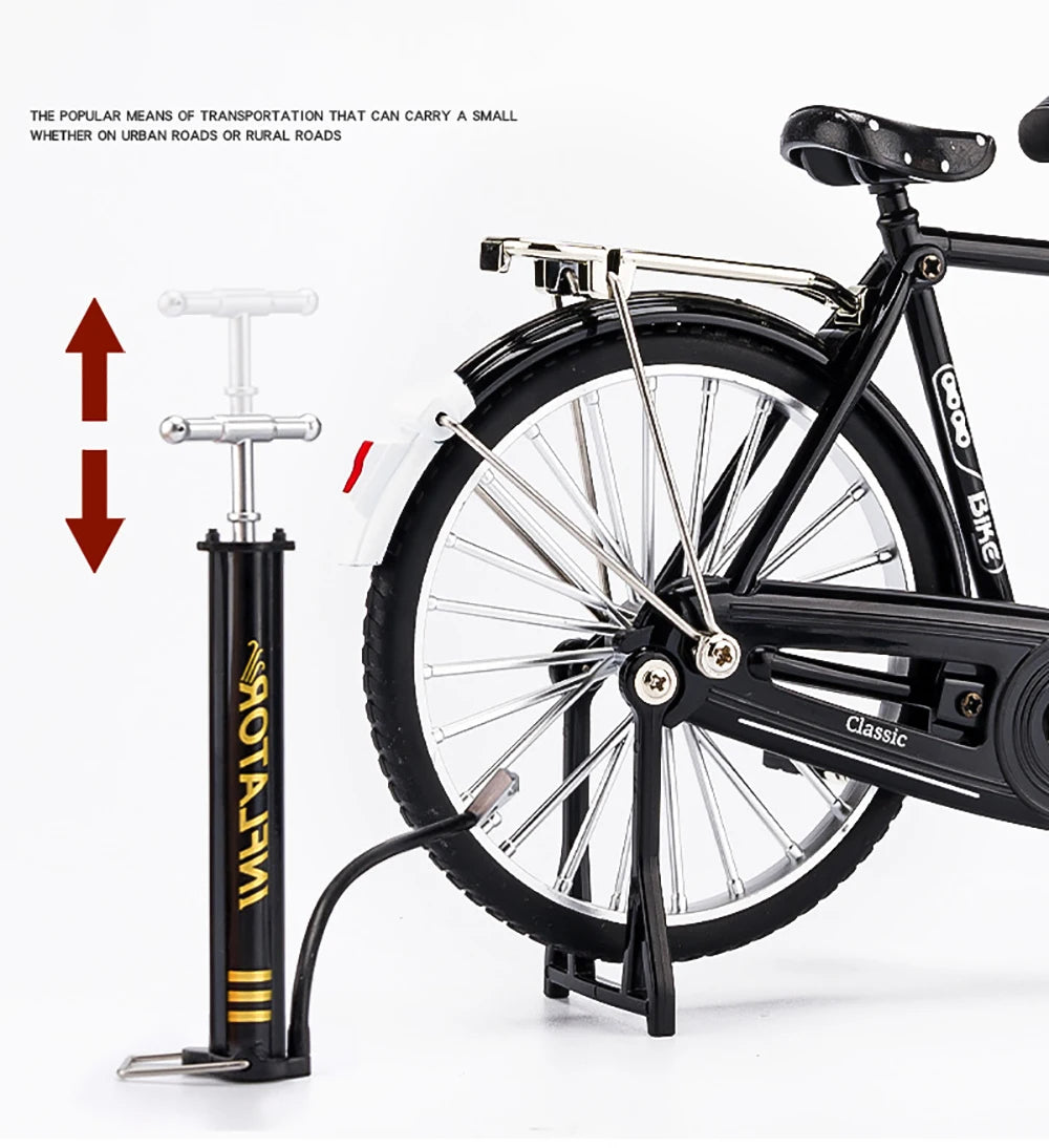 لعبة دراجة كلاسيكية بمقياس 1:10 مصنوعة من خليط معدني، هدية للأطفال، تجميع نماذج، هواية