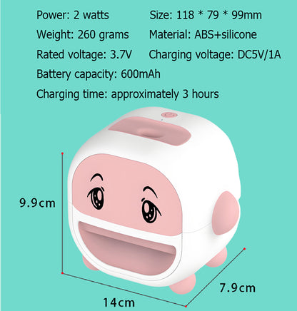 Single-Hole Electric Sunflower Seed Sheller – Automatic Nut Cracker Machine, 2W Power, Portable ABS+Silicone Shelling Tool with 3 Pairs of Eye Stickers