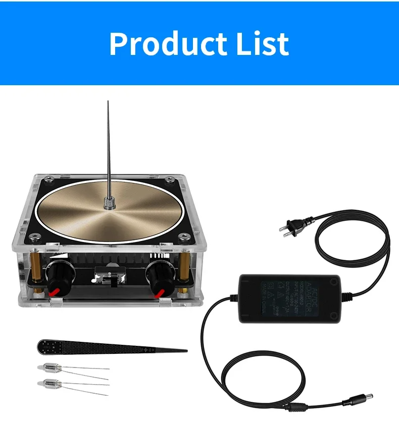 بلوتوث موسيقى ملف تسلا قوس بلازما مكبر صوت لاسلكي نقل لمس برق اصطناعي تجربة تعليمية لعبة