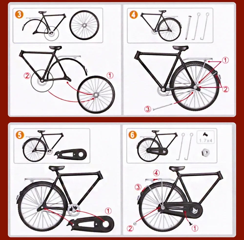 لعبة دراجة كلاسيكية بمقياس 1:10 مصنوعة من خليط معدني، هدية للأطفال، تجميع نماذج، هواية
