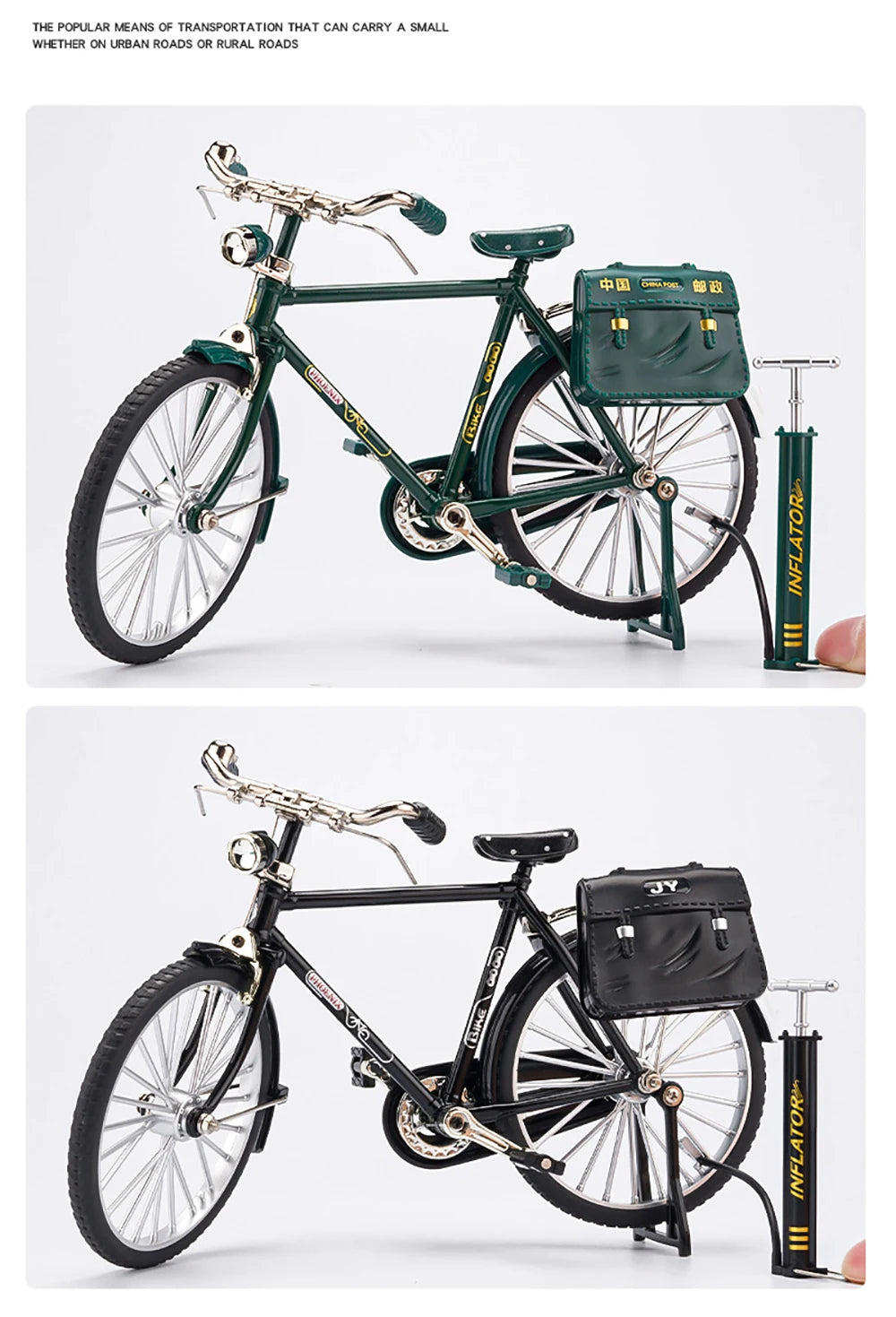 لعبة دراجة كلاسيكية بمقياس 1:10 مصنوعة من خليط معدني، هدية للأطفال، تجميع نماذج، هواية