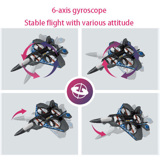 F-22 Fighter Jet Stunt Drone – 4 Brushless Motor RC Quadcopter with LED Lights, Auto Flip, One-Key Takeoff/Landing – Crash-Proof EPP Foam – Perfect for Beginners & Teens 14+