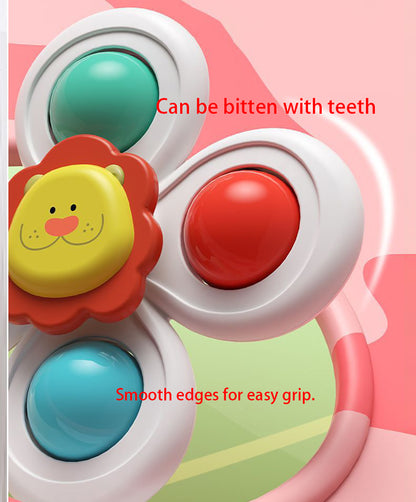 Bbay Toy Hand Fidget Spinner Animals Lion Dinosaur Mushroom Cartoon Lovely Plastic ABS Sucker Chain Children Toy Game for Adutl Anti Irritability