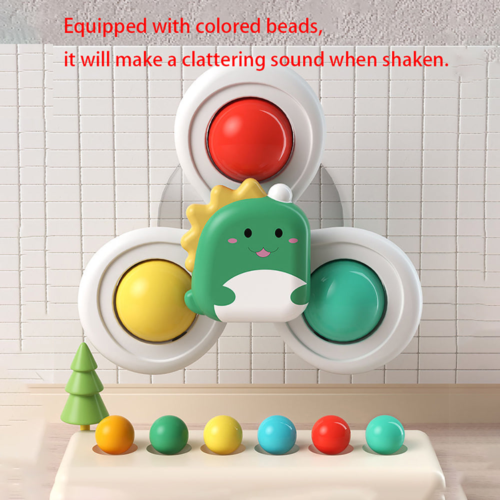 Bbay Toy Hand Fidget Spinner Animals Lion Dinosaur Mushroom Cartoon Lovely Plastic ABS Sucker Chain Children Toy Game for Adutl Anti Irritability