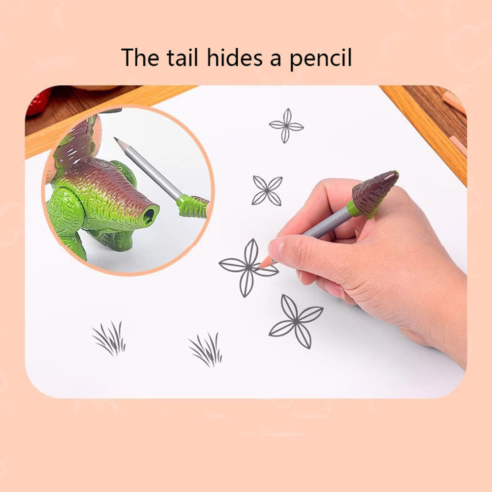 مجموعة أدوات مكتبية على شكل ديناصور تيرانوصور 5 في 1 هدية للأطفال