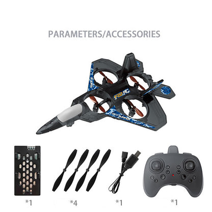 F-22 Fighter Jet Stunt Drone – 4 Brushless Motor RC Quadcopter with LED Lights, Auto Flip, One-Key Takeoff/Landing – Crash-Proof EPP Foam – Perfect for Beginners & Teens 14+