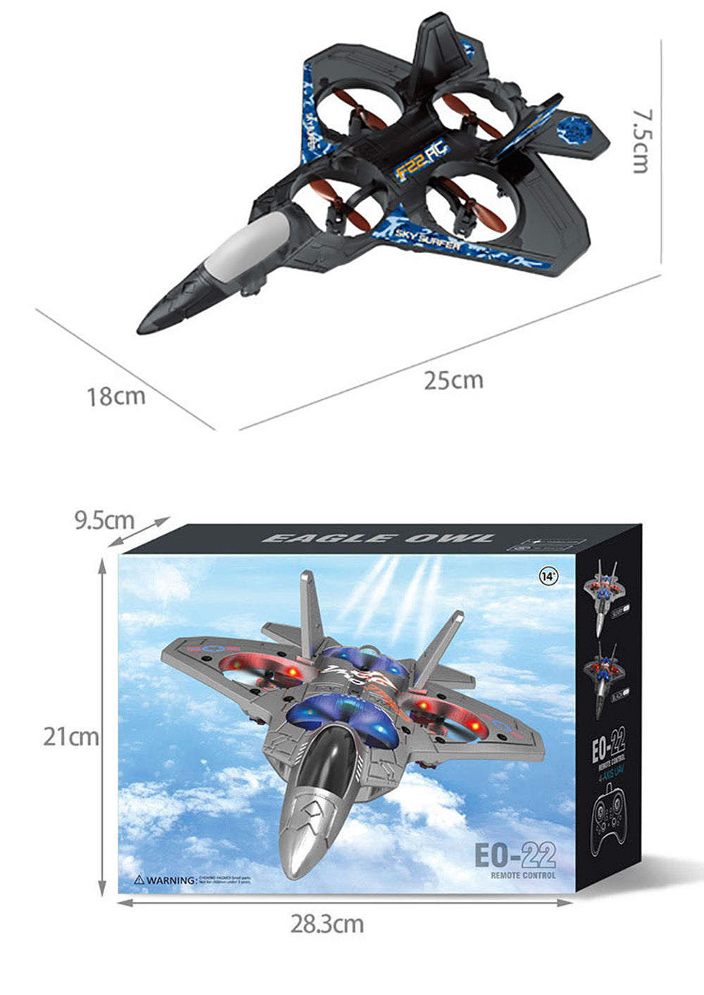 F-22 Fighter Jet Stunt Drone – 4 Brushless Motor RC Quadcopter with LED Lights, Auto Flip, One-Key Takeoff/Landing – Crash-Proof EPP Foam – Perfect for Beginners & Teens 14+