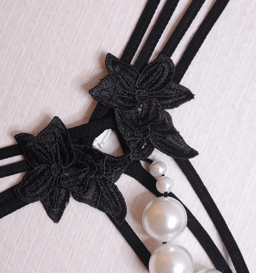 エキゾチックな女性のセクシーなランジェリーパンツオープンクロッチ Tバック SM おもちゃ屋外セックス公共ゲームパールマッサージ透明 T バック