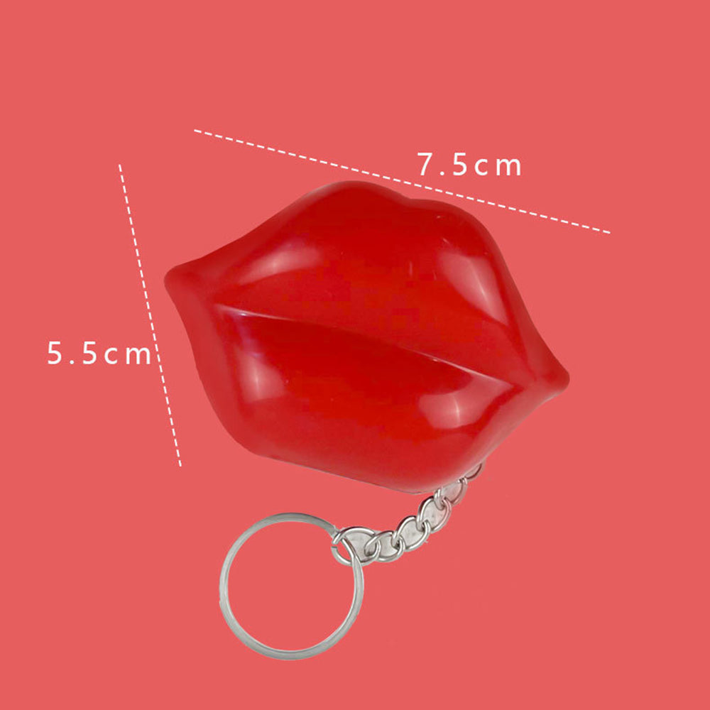 لعبة سلسلة المفاتيح الناطقة "أحبك قبلة الشفاه الحمراء" للأطفال والكبار