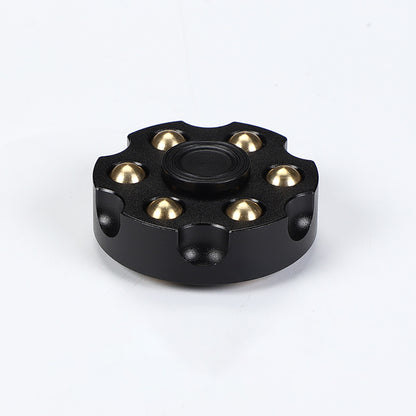 Drop Shipping Revolver Bullet Cylinder Hand Fidget Spinner Metal Copper Bullet Aluminum Alloy ADHD Adult Game Kid Gift Metal