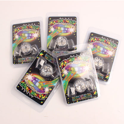Flashing Mouth Party Halloween Trick or Treat Funny LED Light Up Game Dental Braces Glow in Dark Toy