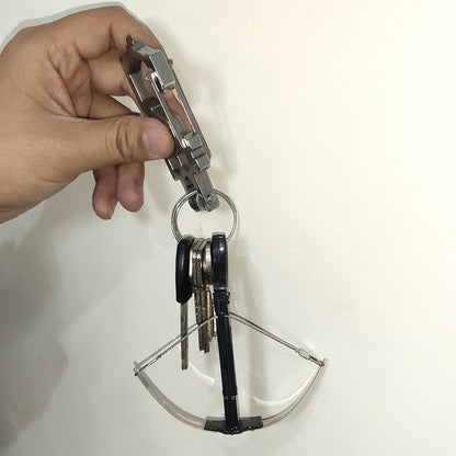 スーパーミニクロスボウミニ矢印 DIY おもちゃ男の子ギフトキーチェーンプラスチック発射つまようじ屋外ワイヤーロープアセンブリ弓弦