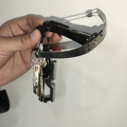 スーパーミニクロスボウミニ矢印 DIY おもちゃ男の子ギフトキーチェーンプラスチック発射つまようじ屋外ワイヤーロープアセンブリ弓弦