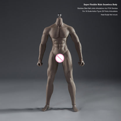 Super Flexible Male Seamless Body with Stainless Steel Ball Joints, 28 Points Articulations, for 1/6 Scale Action Figure