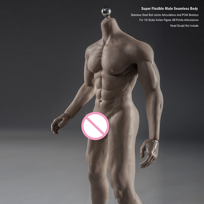 Super Flexible Male Seamless Body with Stainless Steel Ball Joints, 28 Points Articulations, for 1/6 Scale Action Figure