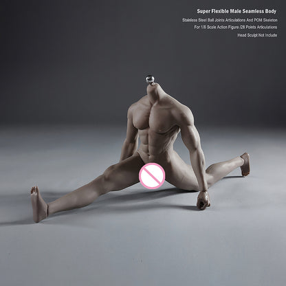 Super Flexible Male Seamless Body with Stainless Steel Ball Joints, 28 Points Articulations, for 1/6 Scale Action Figure