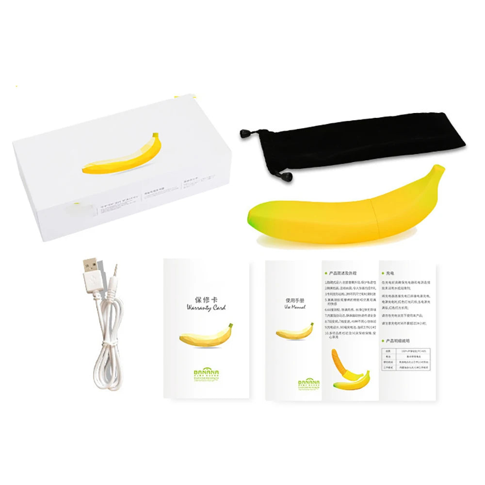 Banana Sex Vibrator Toy Woman Masturbation Young Lady Mini Silicone Material Waterproof Lithium Battery Easy to Hide