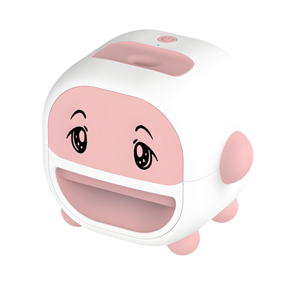 Single-Hole Electric Sunflower Seed Sheller – Automatic Nut Cracker Machine, 2W Power, Portable ABS+Silicone Shelling Tool with 3 Pairs of Eye Stickers