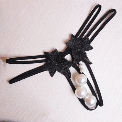 エキゾチックな女性のセクシーなランジェリーパンツオープンクロッチ Tバック SM おもちゃ屋外セックス公共ゲームパールマッサージ透明 T バック