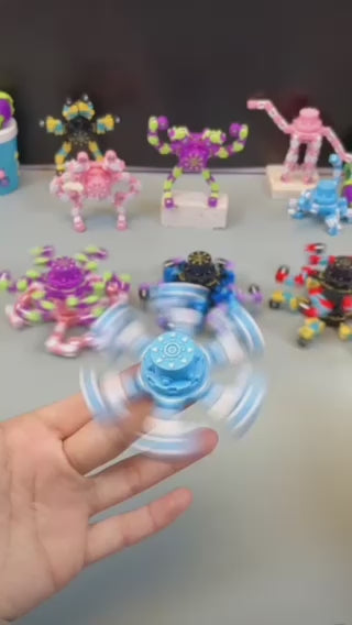 لعبة سبينر يدوية قابلة للتشكيل على شكل أخطبوط بطول 6 أقدام مع سلسلة مصاصة للأطفال، مناسبة للبالغين، مضادة للتهيج