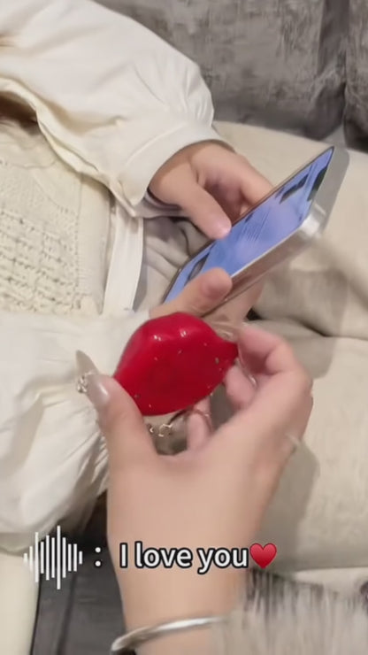 لعبة سلسلة المفاتيح الناطقة "أحبك قبلة الشفاه الحمراء" للأطفال والكبار